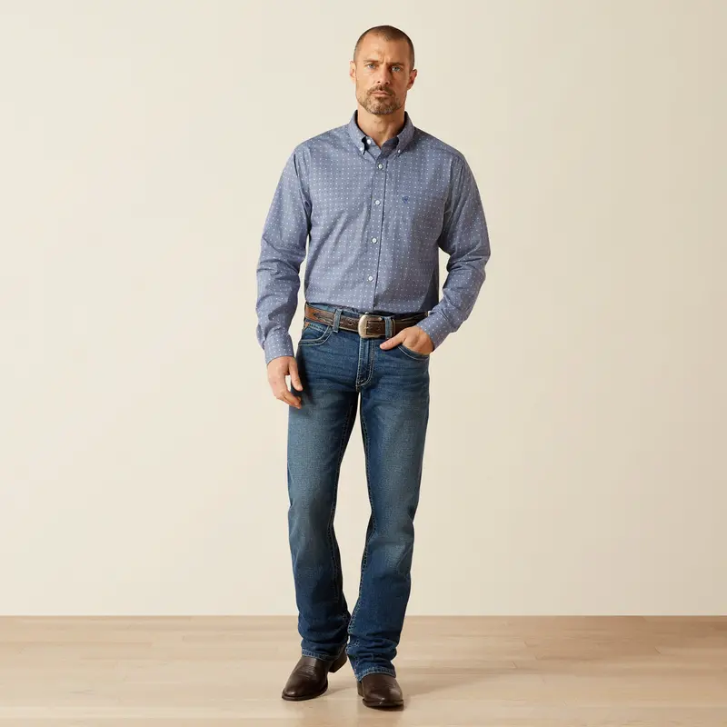 Men's Ariat Wrinkle Free Blaine Fitted Shirt - 10065803 1