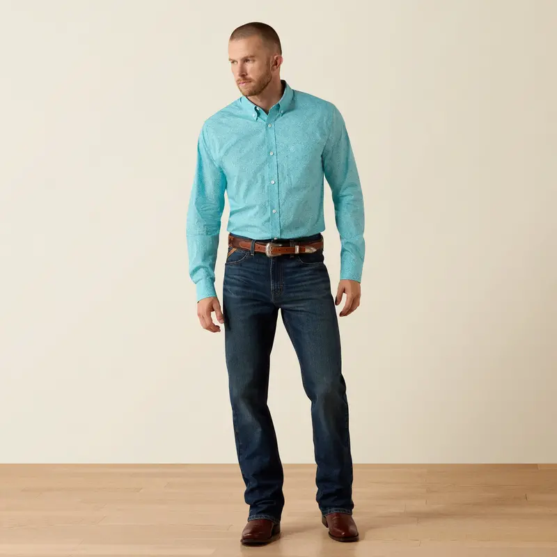 Men's Ariat Wrinkle Free Cormac Fitted Shirt - 10071743 1