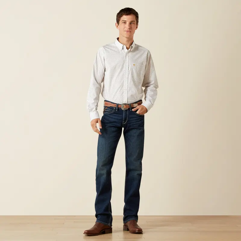 Men's Ariat Wrinkle Free Dewitt Fitted Shirt - 10062201 1