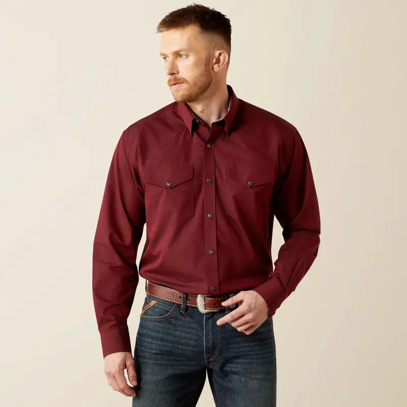 Men's Ariat Wrinkle Free Pinpoint Oxford Classic Fit Shirt - 10065914 1