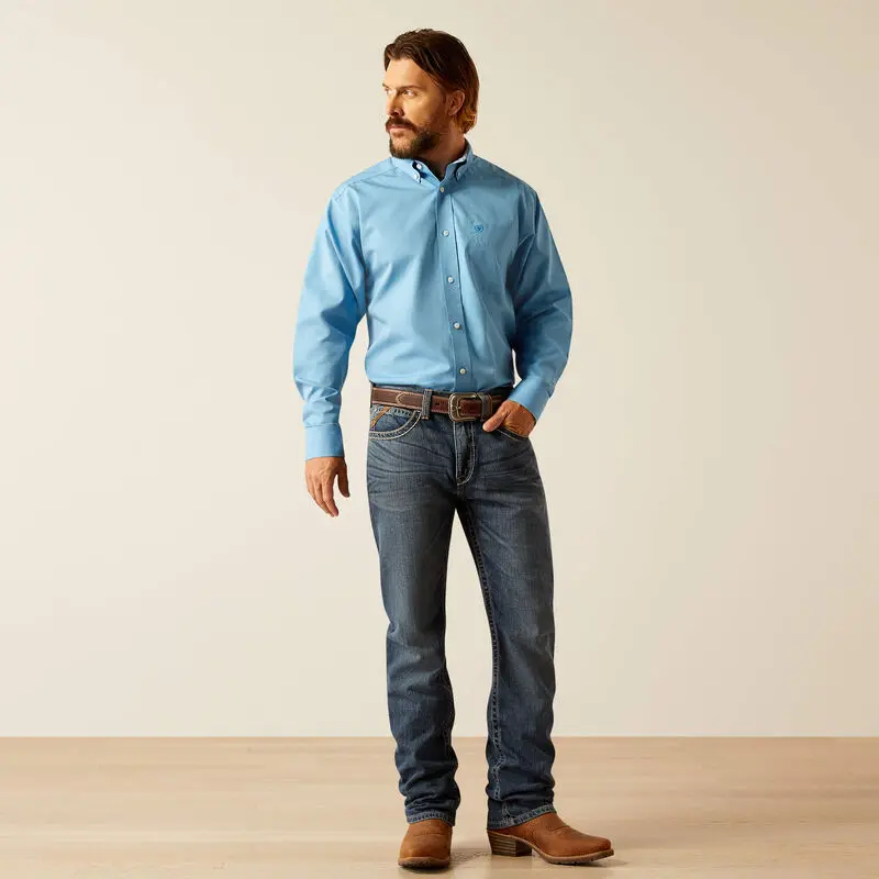Men's Ariat Wrinkle Free Solid Classic Fit Shirt - 10055278 5