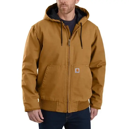 Men's Carhartt Loose Fit Washed Duck Insulated Active Jac - 104050 2
