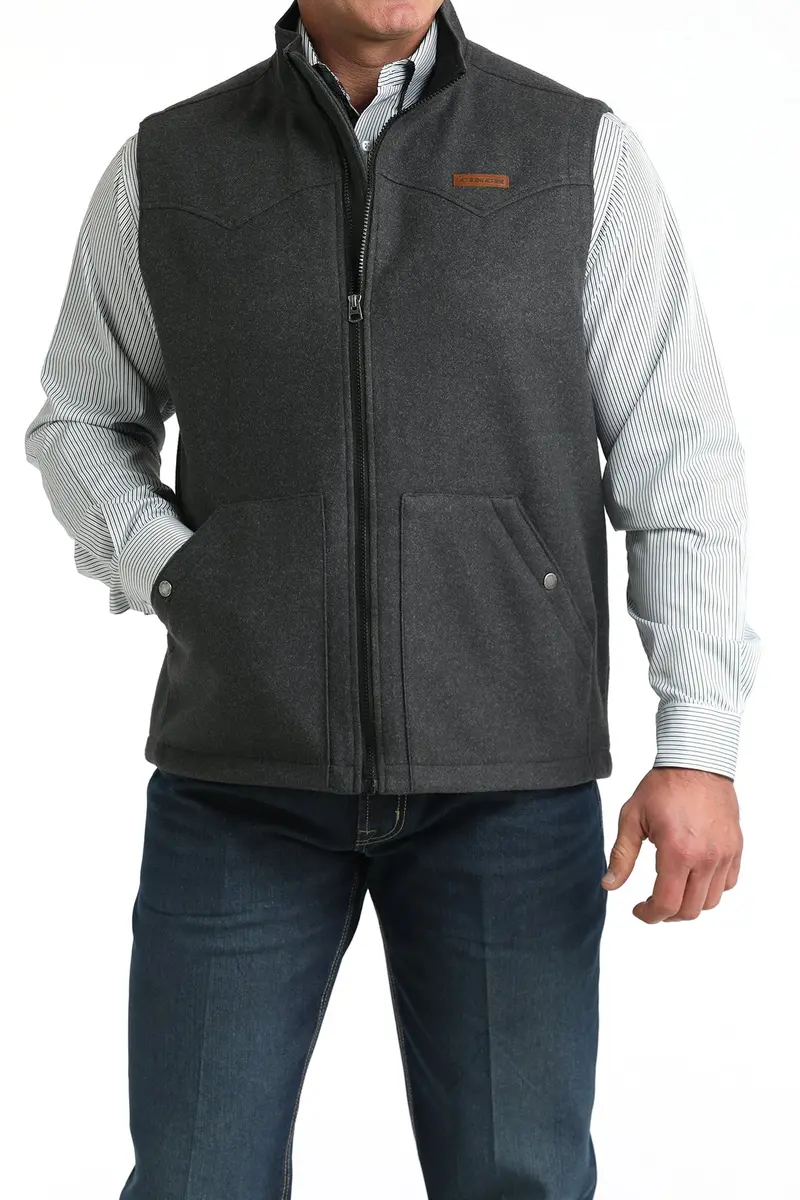 Men's Cinch Charcoal Vest - Mwv1934004 1