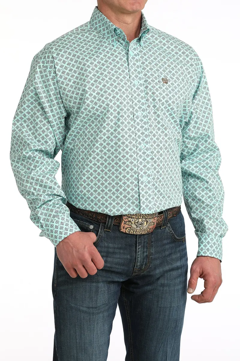 Men's Cinch Classic Fit Button-Down Western Shirt - Mtw1106060 1