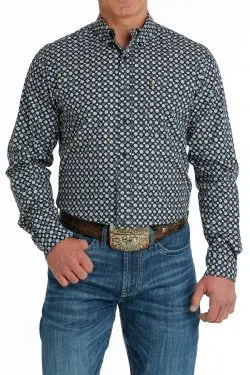 Men's Cinch Modern Fit Button Down Western Shirt - Mtw1347093 1