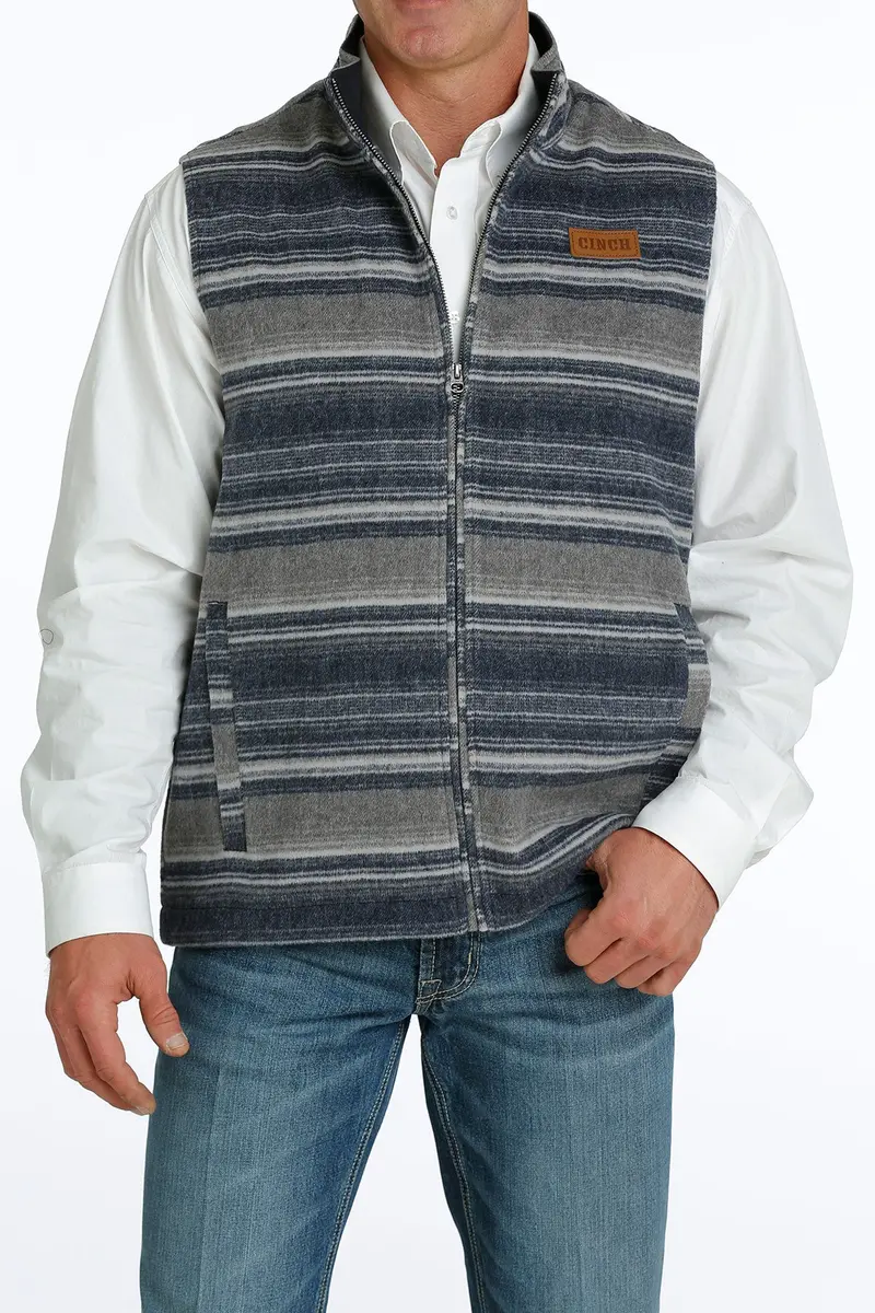 Men's Cinch Navy Wooly Vest - Mwv1903002 - Final Sale 1