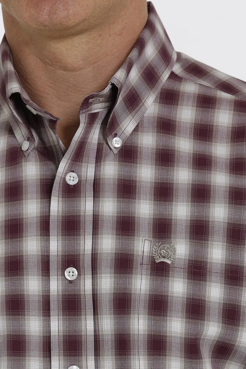 Men's Cinch Plaid Button Down Western Shirt - Mtw1105350 2