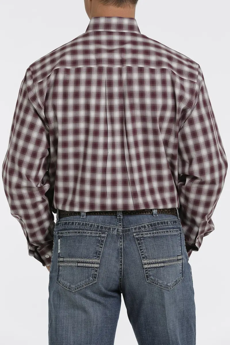 Men's Cinch Plaid Button Down Western Shirt - Mtw1105350 3