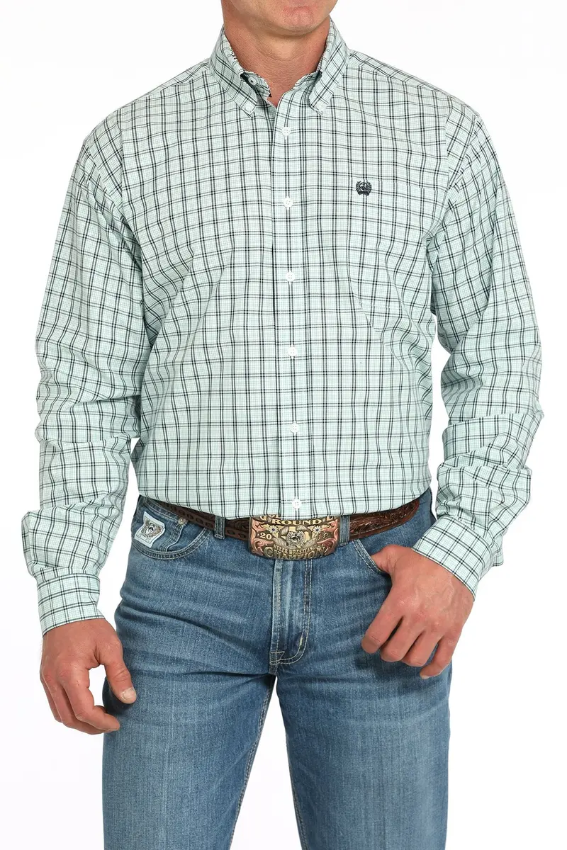 Men's Cinch Plaid Button-Down Western Shirt - Mtw1105931 1