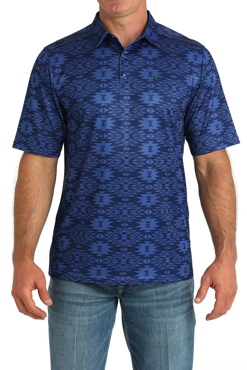 Men's Cinch Southwestern Arenaflex Print Polo - Mtk1865032 1