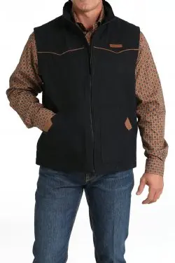 Men's Cinch Wax Coated Canvas Vest - Mwv1908001 1