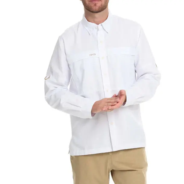 Men's Gameguard White Explorer Long Sleeve Shirt 1