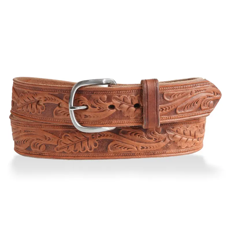 Men's Gingerich Classic Tooled Leather Belt - 8614-37 1