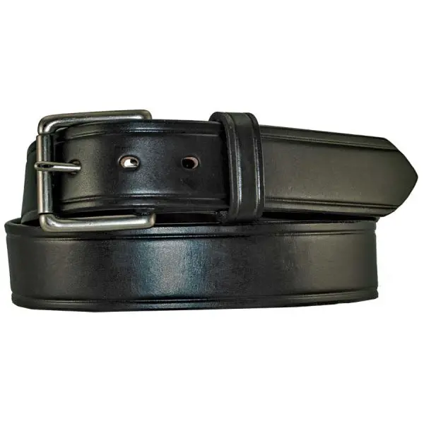 Men's Gingerich Waxed Heavy Black Leather Belt 8016-18 1