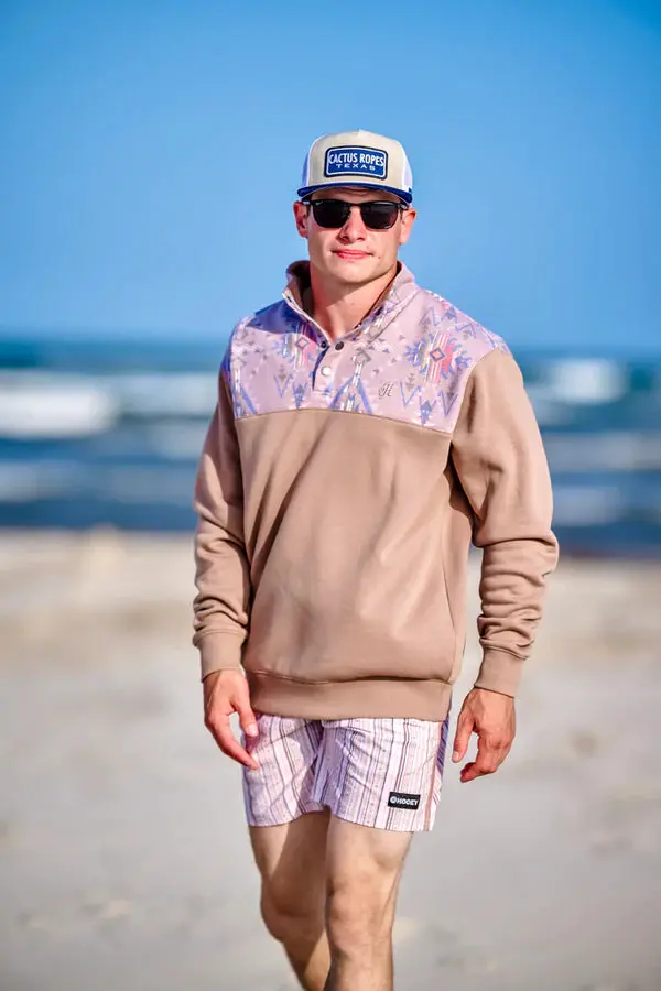 Men's Hooey Stevie Aztec Pullover - Hh2609tnaz 1