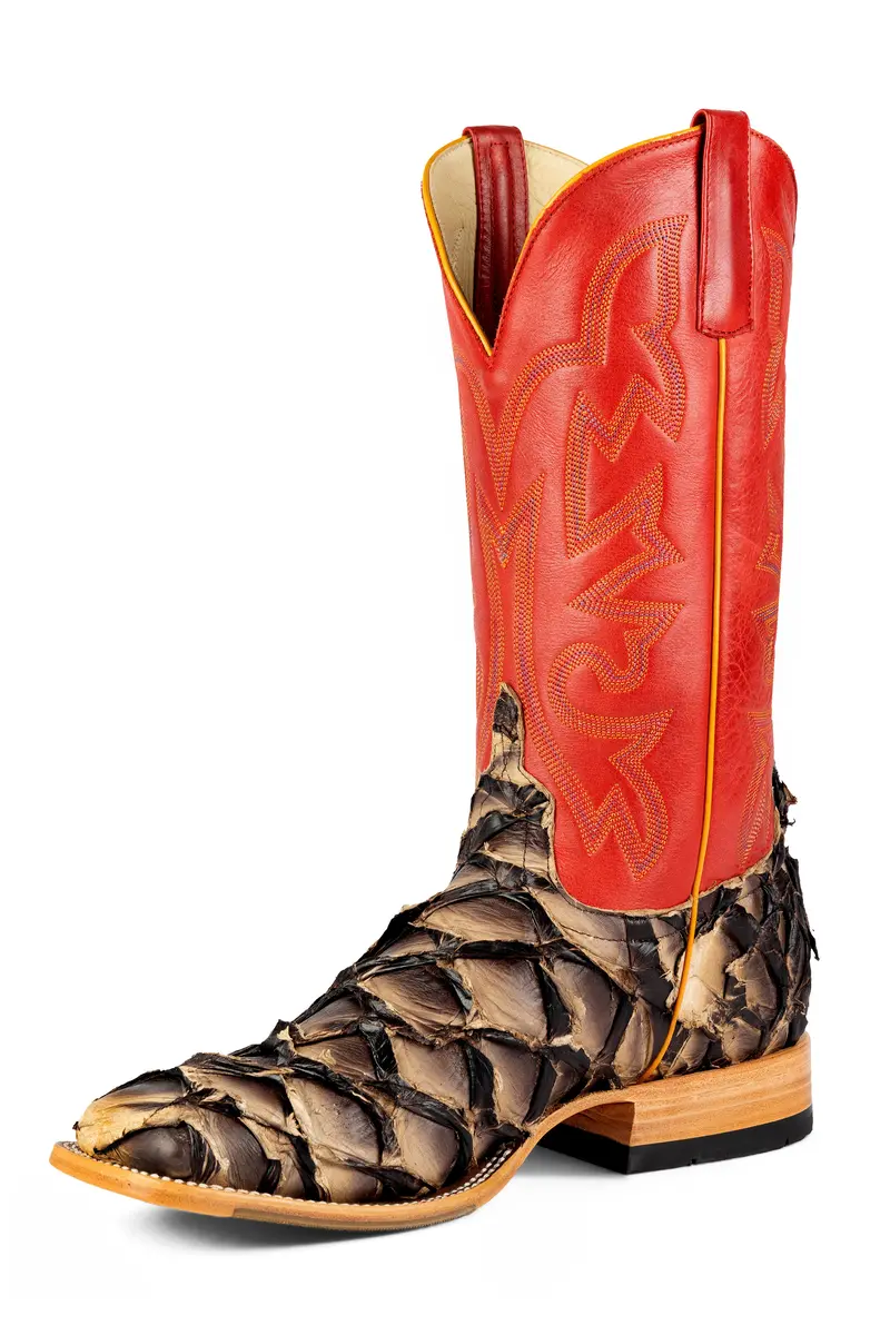 Men's Horse Power Petrified Oak Big Bass With 13" Red Distressed Avatar Tops - Hp8068 1