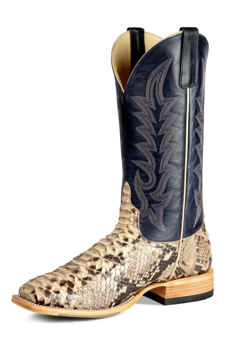Men's Horse Power Top Hand Back Cut Python With 13" Blue Jean Texas Tops - Hp8077 1
