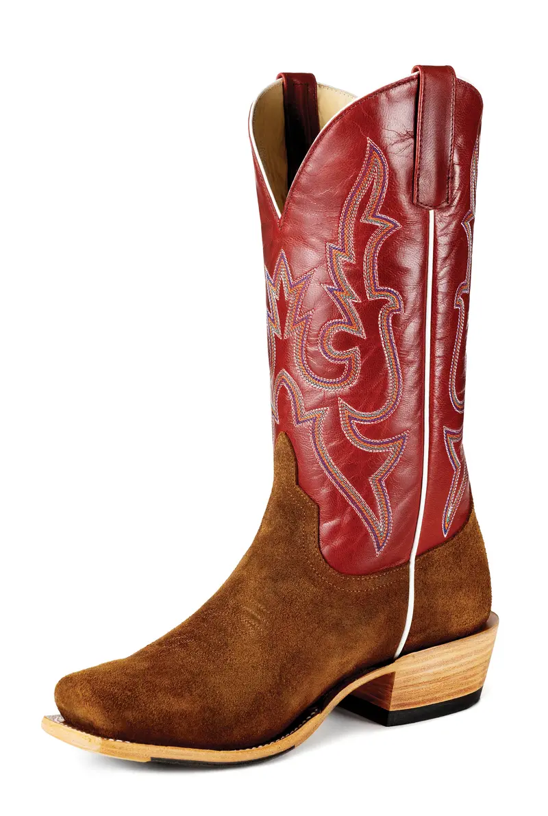 Men's Horse Power Top Hand Waxy Commander With 13" Weathered Red Goat Tops - Hp9501 1