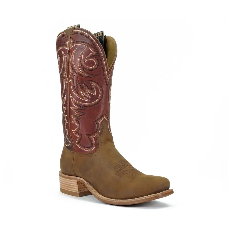 Men's Hyer Hays Bay Apache Cowhide With 13" Rust Vintage Goat Tops - Hm12007 1