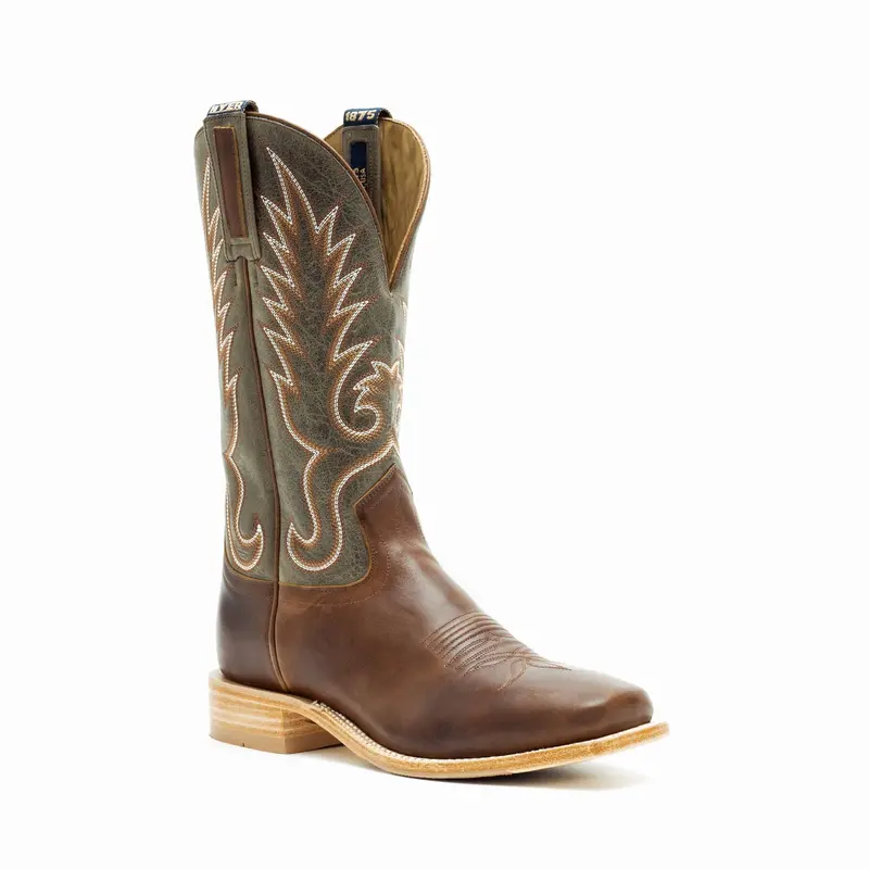 Men's Hyer Kincaid Rich Aged Saddle With 13" Dark Fern Cowhide Tops - Hm11041 1