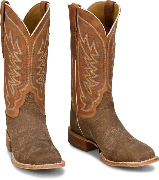 Men's Justin Cowman Tan Shoulder With 13" Orange Cowhide - Cx1322 1