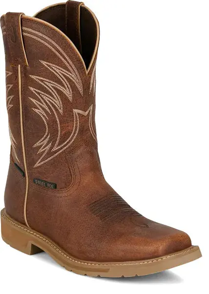 Men's Justin Water Buffalo Steel Toe Waterproof Work Boot - Se4243 1