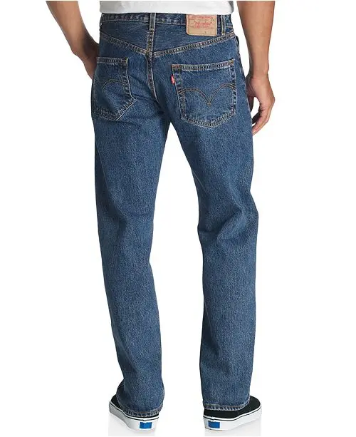 Men's Levi 501 Medium Stonewash Original Fit Button Fly Jean - 00501-0193 1