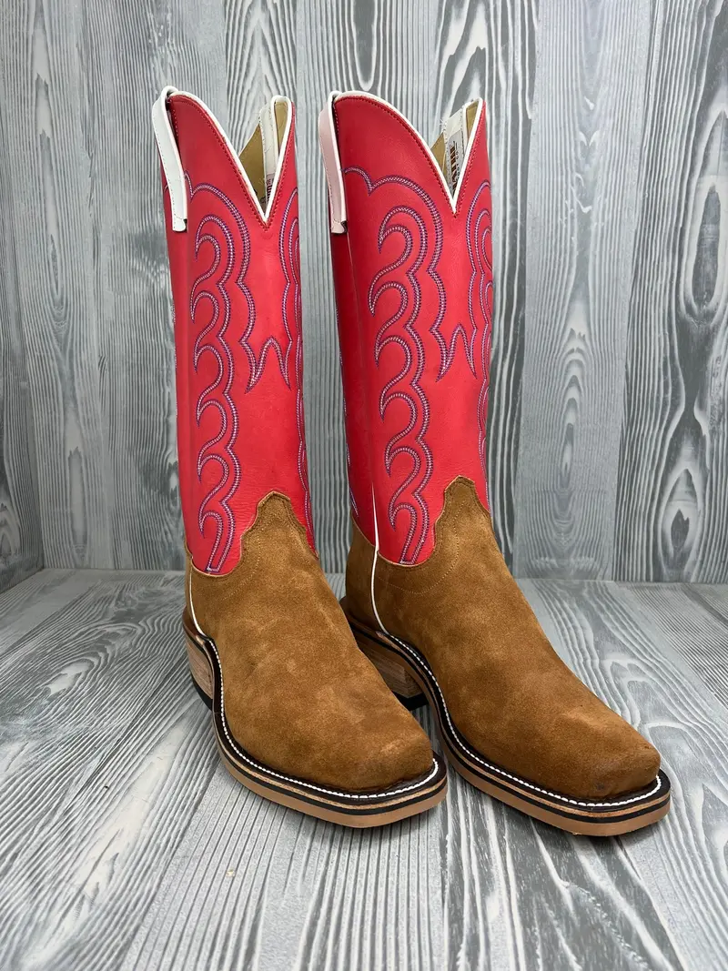 Men's Olathe Blackhawk Chestnut Reversed With 14" Red Waxy Kansas Tops 1