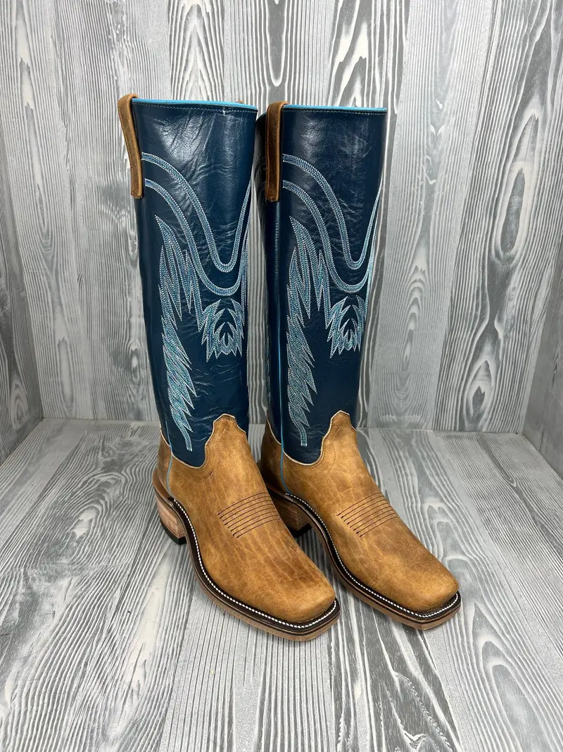 Men's Olathe Distressed American Bison With 15" Blue Glazed Buffalo Tops 1