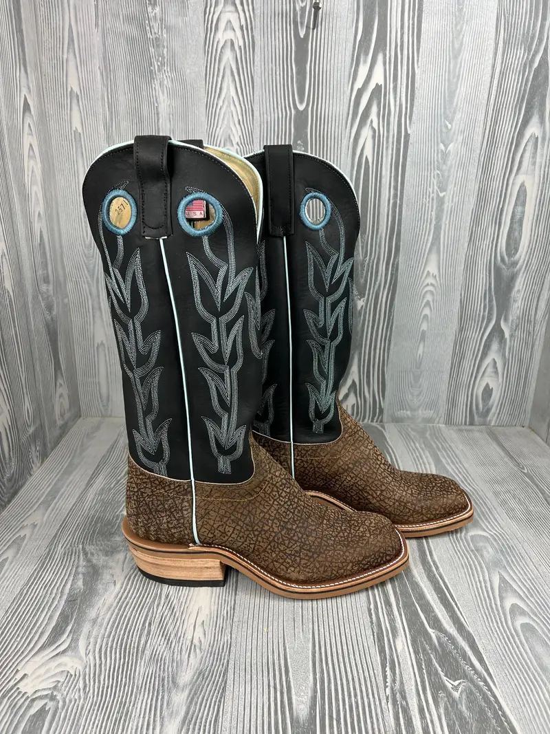 Men's Olathe Tan Hungry Hippo Split With 15" Black Oil Tan Tops 2