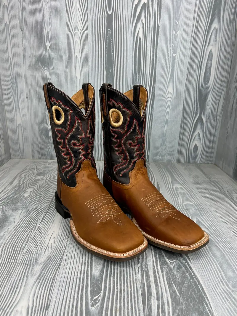 Men's Old West Brown Square Toe With 11" Black Top - Bsm1914 1