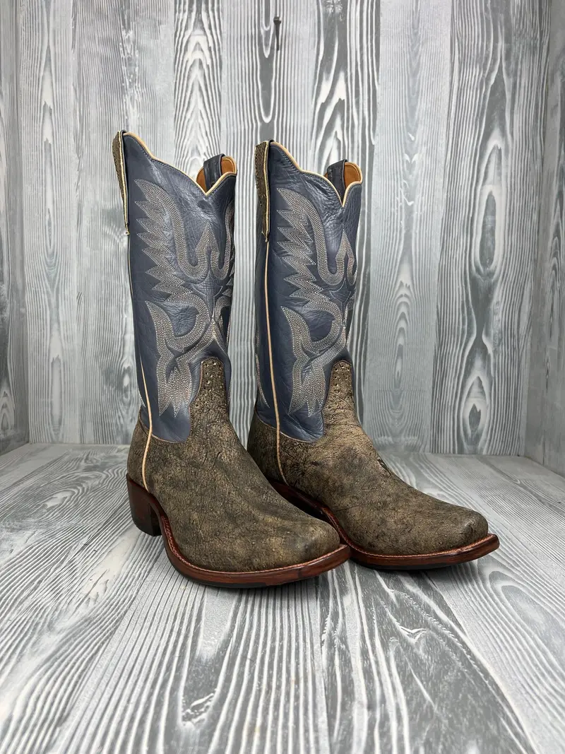 Men's Rios Of Mercedes Antique Saddle Safari Giraffe With 13" Blue Slate Calf Tops - Style 91 1