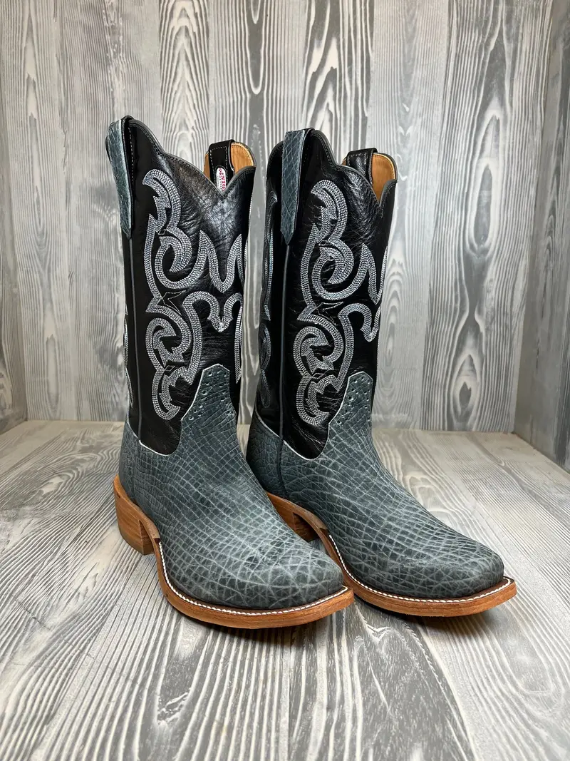 Men's Rios Of Mercedes Grey Hippo With 13" Black Kidskin Tops - Style 122 1