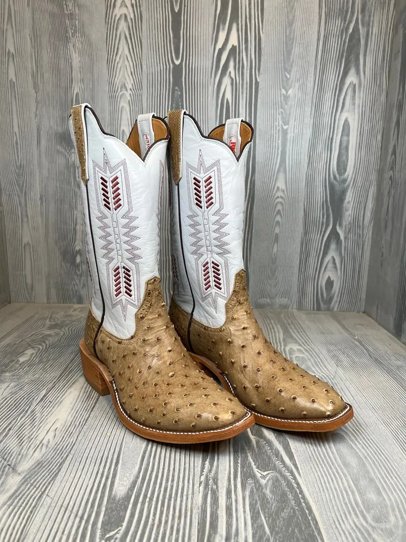 Men's Rios Of Mercedes Mink Mad Dog Full Quill Ostrich With 13" Fleck Kidskin Tops - Style #123 1