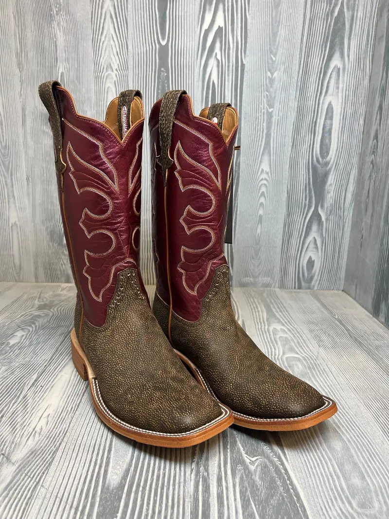 Men's Rios Of Mercedes Rust Safari Giraffe With 13" Sangria Kidskin Tops - Style 119 1