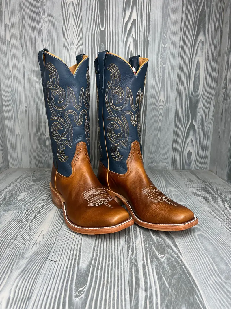 Men's Rios Of Mercedes Tan Horsebutt With 13" Navy Waxy Kansas Tops - Style 85 1