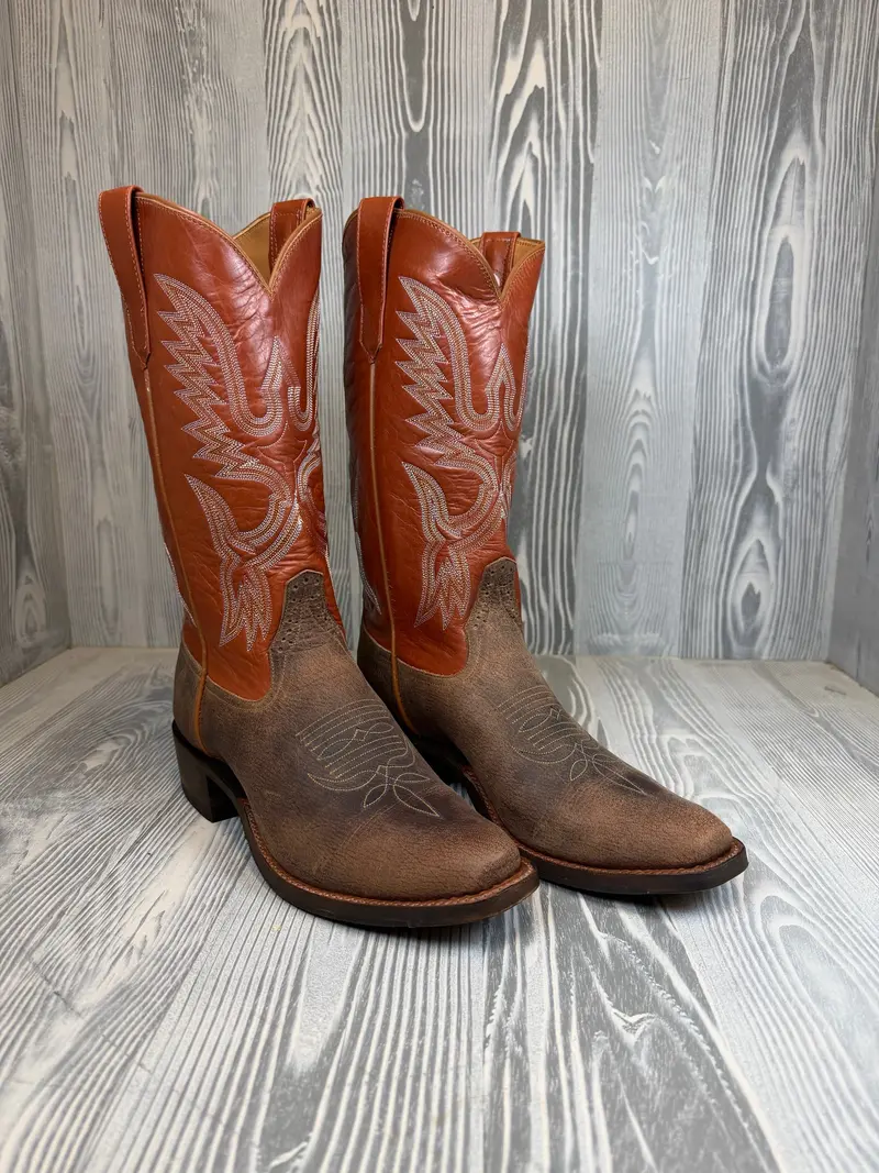 Men's Rios Of Mercedes Tan Pent Vintage Bison With 13"Mahogany Calf Tops - Style 126 1
