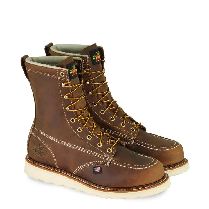 Men's Thorogood 8" Crazy Horse Moc Toe Soft Toe Max Wedge 814-4178 1