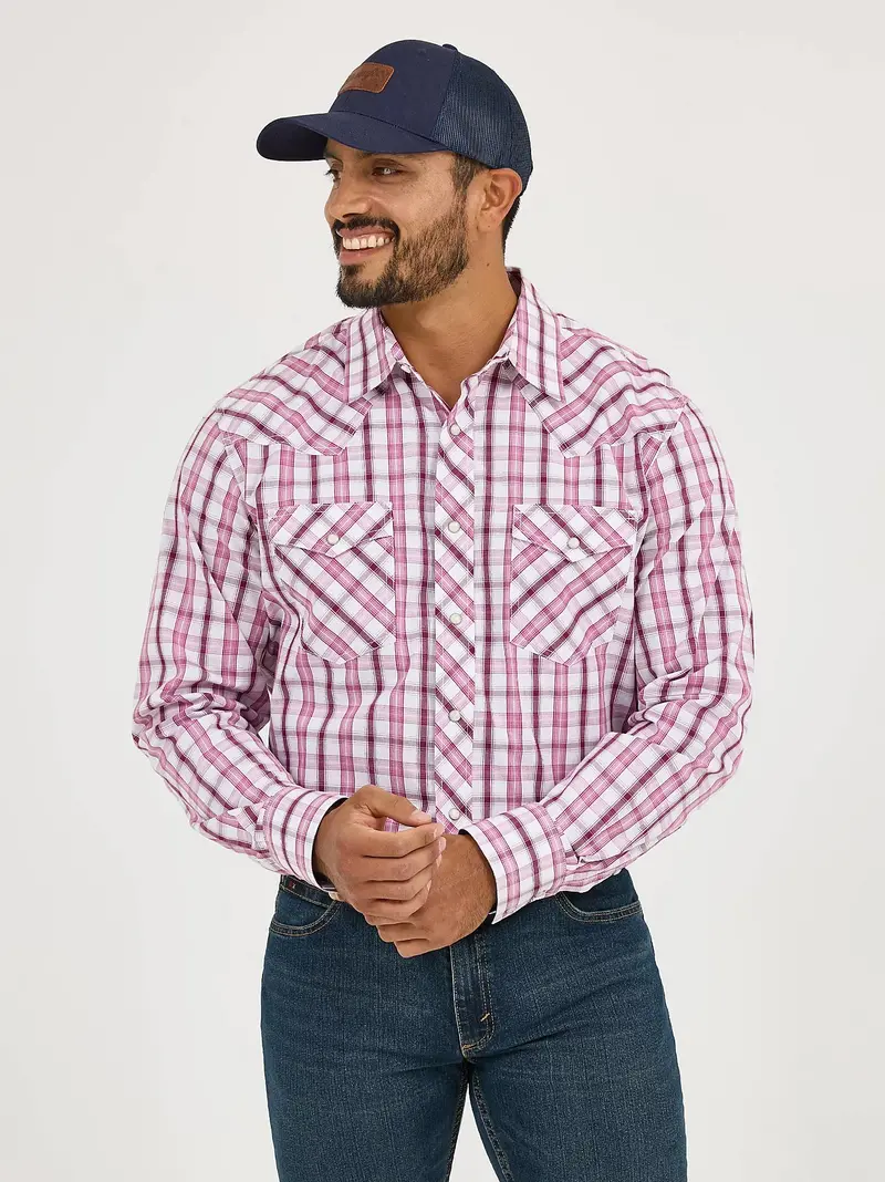 Men's Wrangler 20X® Competition Advanced Comfort Long Sleeve Two Pocket Western Snap Shirt - 112365389 1