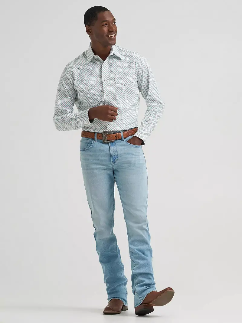 Men's Wrangler 20X® Competition Advanced Comfort Long Sleeve Two Pocket Western Snap Shirt - 112378711 1