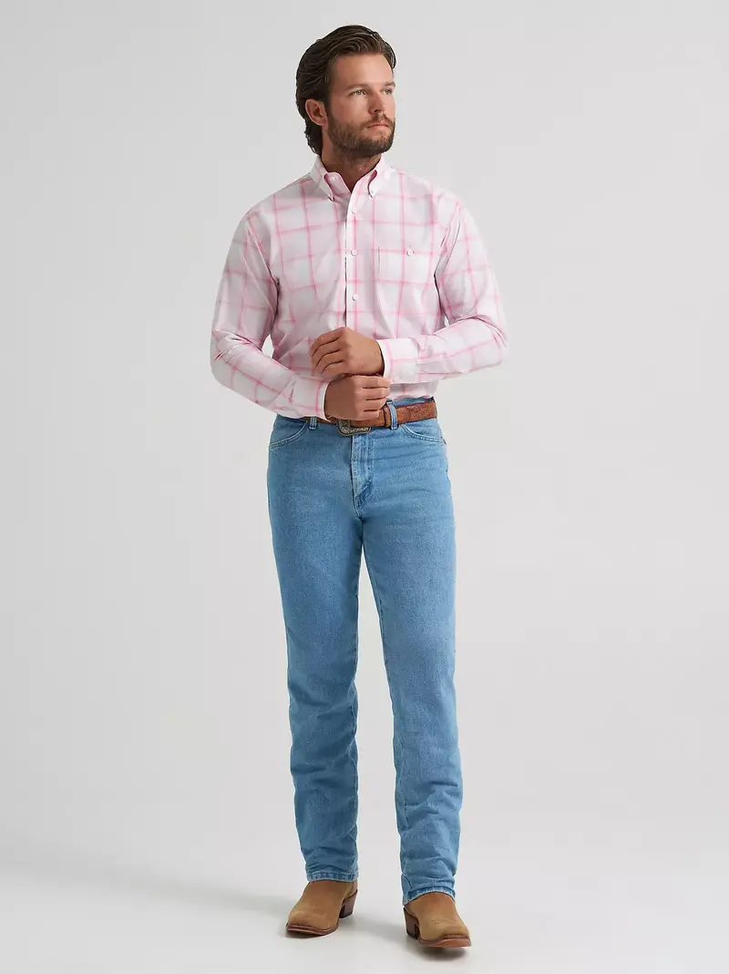 Men's Wrangler Bucking Cancer Button Down Shirt - 112379235 1