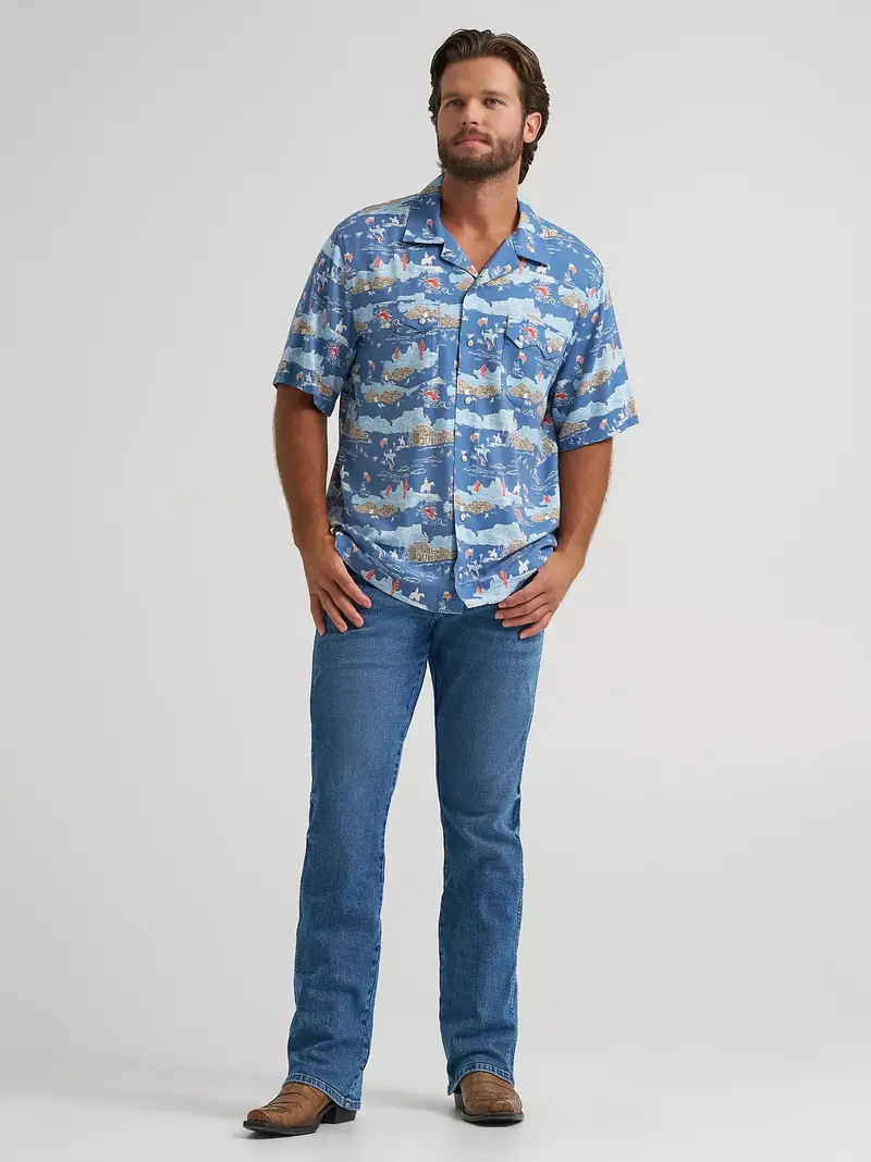 Men's Wrangler Coconut Cowboy Camp Shirt - 112374838 1
