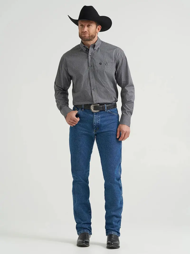 Men's Wrangler® George Strait™ Long Sleeve Button Down One Pocket Shirt - 112369598 1