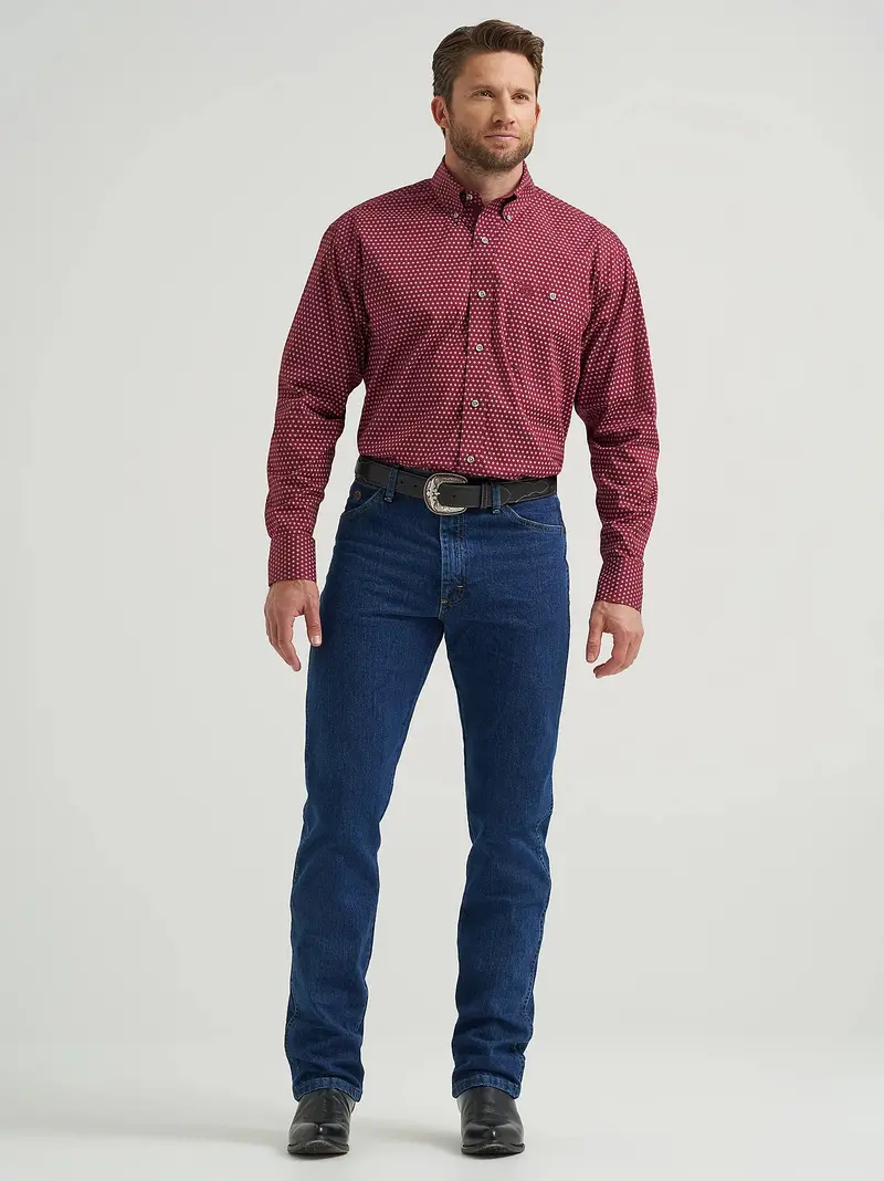 Men's Wrangler® George Strait™ Long Sleeve Button Down One Pocket Shirt - 112369639 1