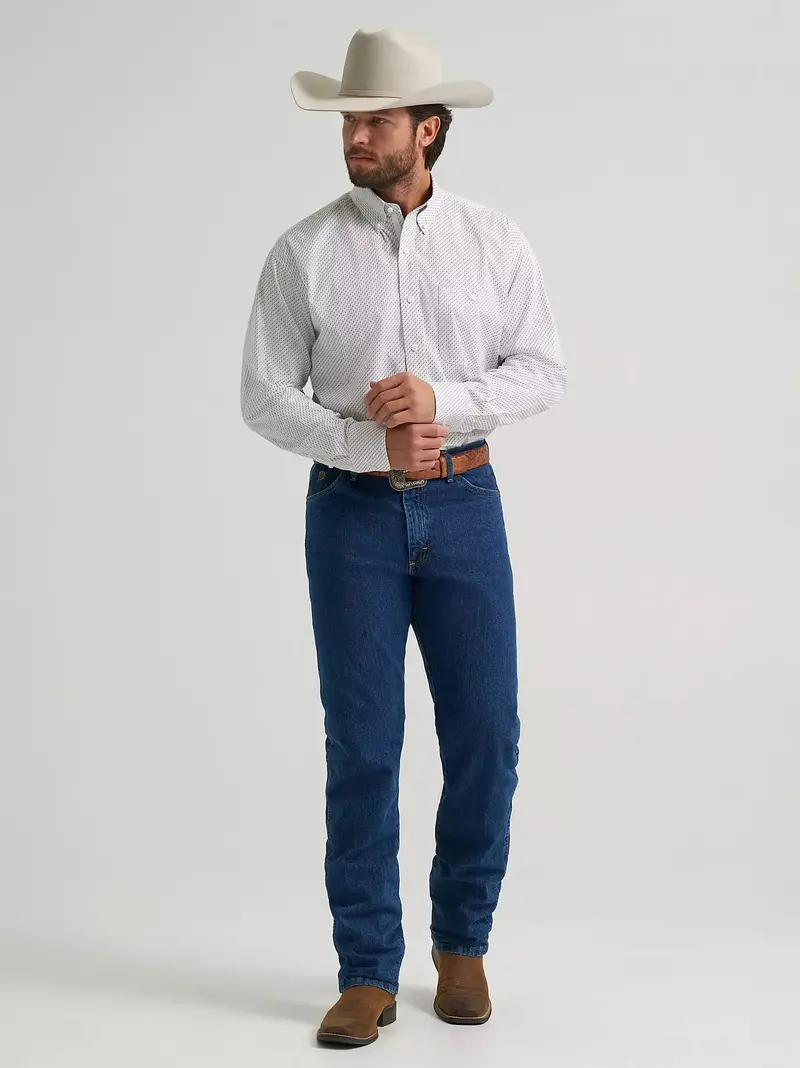 Men's Wrangler® George Strait™ Long Sleeve Button Down One Pocket Shirt - 112379057 1
