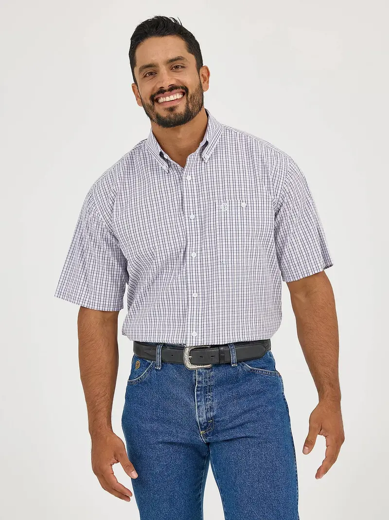 Men's Wrangler® George Strait™ Short Sleeve One Pocket Button Down Shirt - 112365411 1