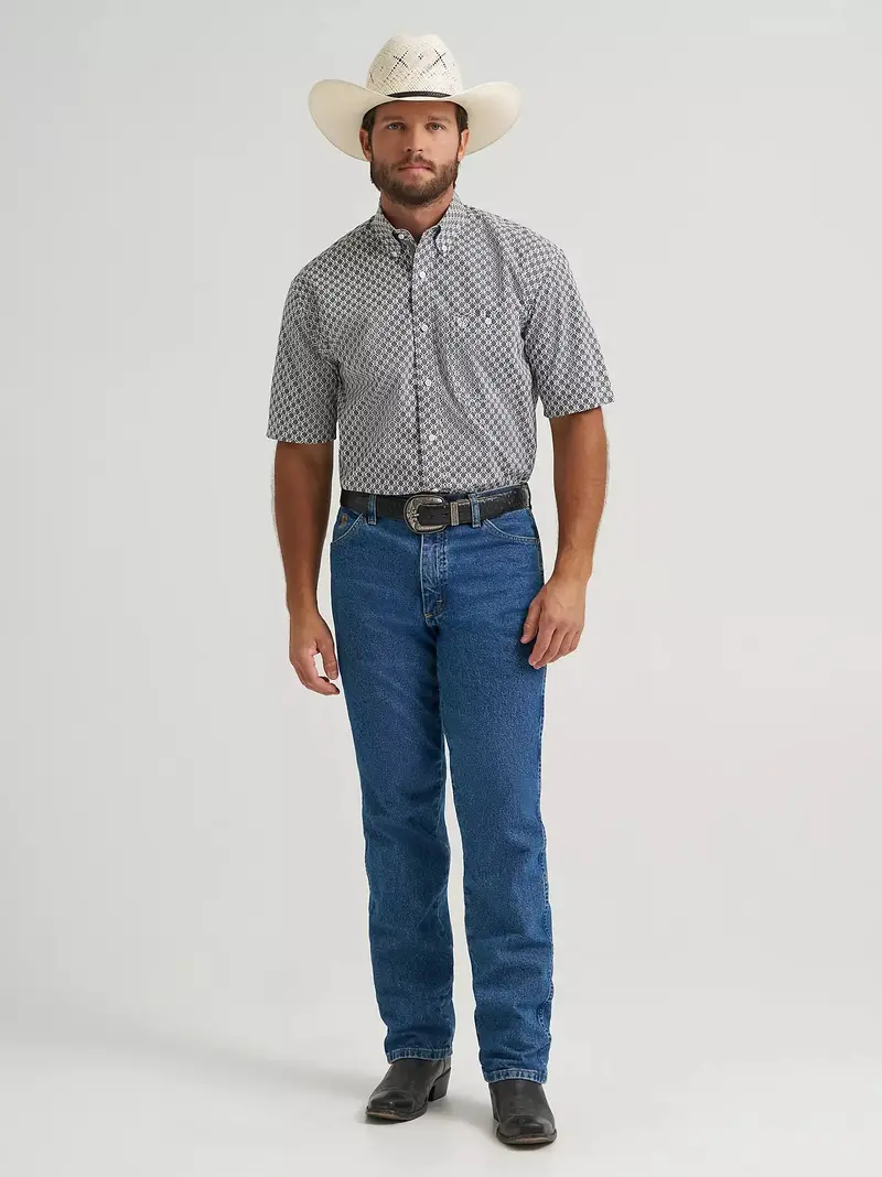 Men's Wrangler® George Strait™ Short Sleeve One Pocket Button Down Shirt - 112379058 1