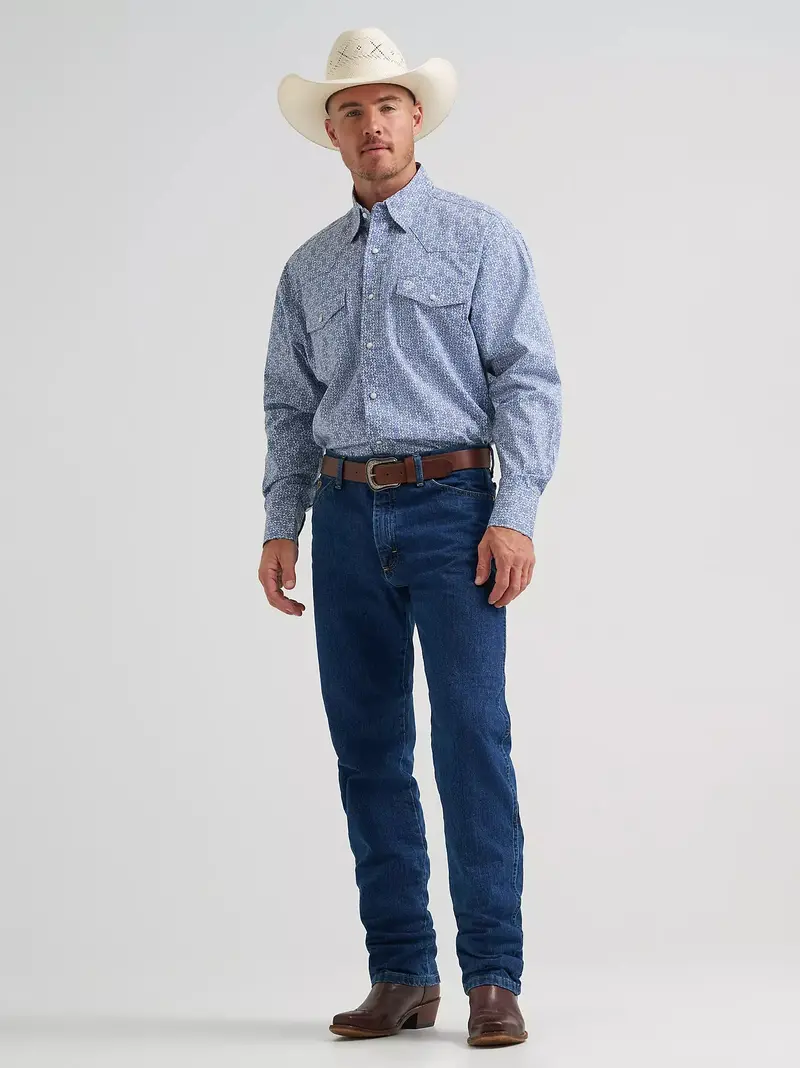 Men's Wrangler® George Strait™ Troubadour Long Sleeve Western Snap Shirt - 112374584 1