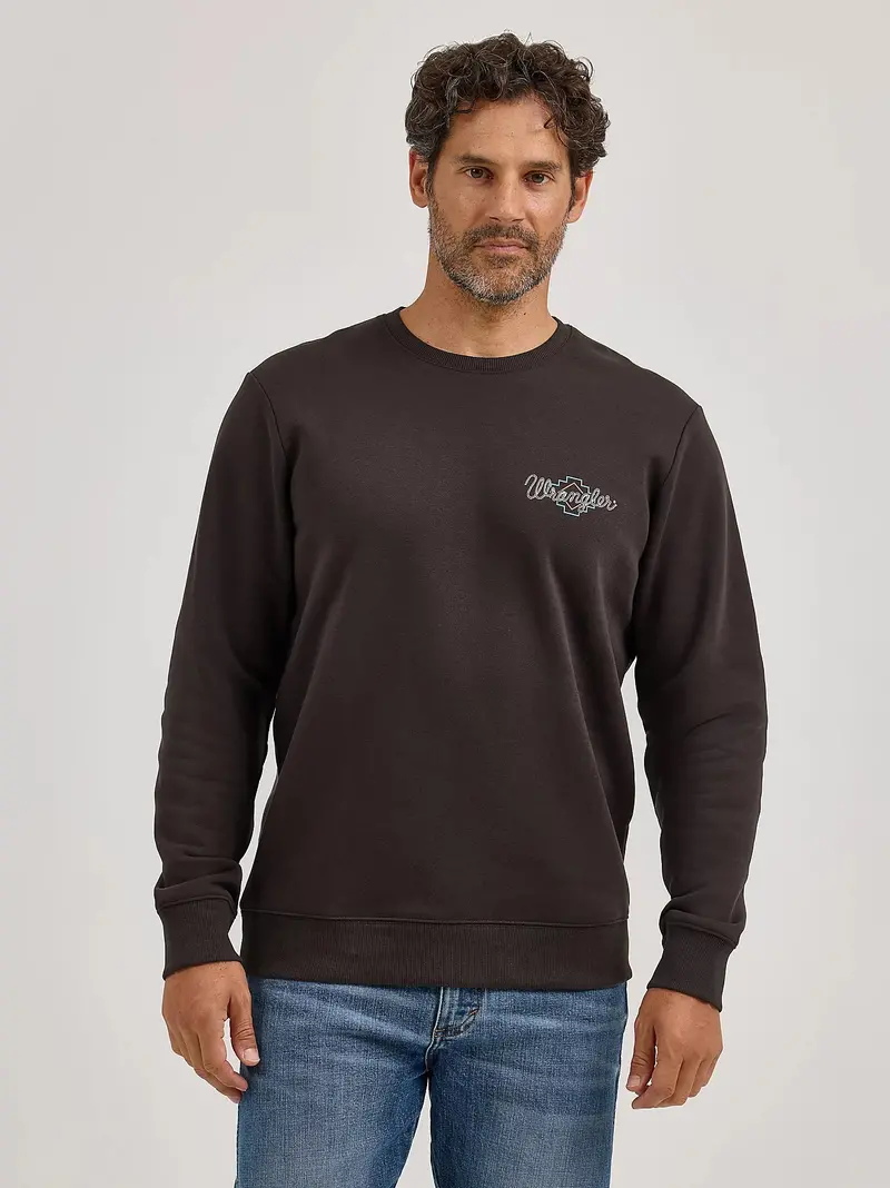 Men's Wrangler Graphic Long Sleeve Pullover - 112365700 1