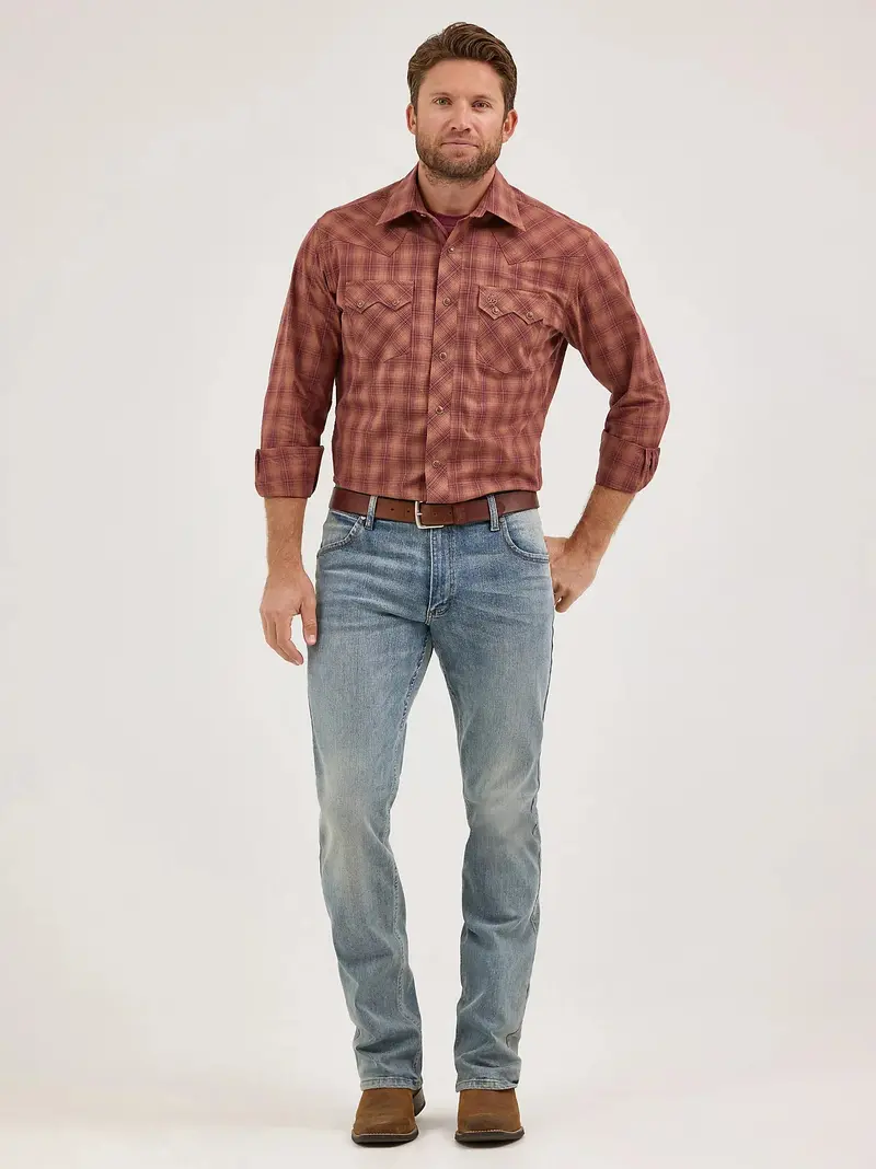 Men's Wrangler Retro® Long Sleeve Sawtooth Snap Pocket Western Shirt - 112372426 1